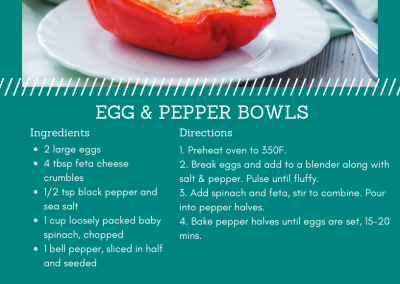 Egg & Spinach Bell Peppers Bowls